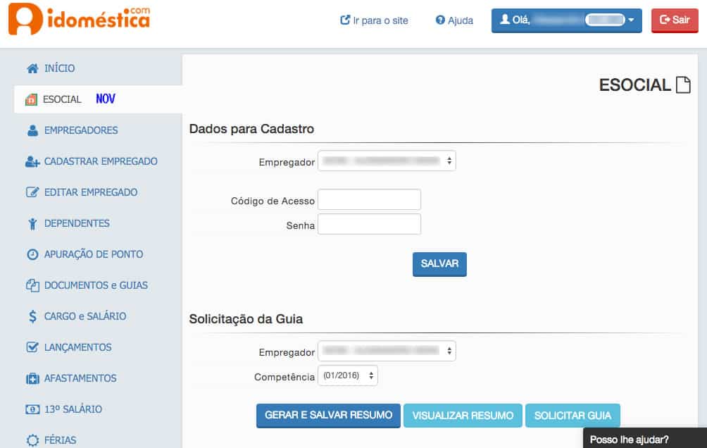 Veja como é simples gerar a guia do esocial no idoméstica