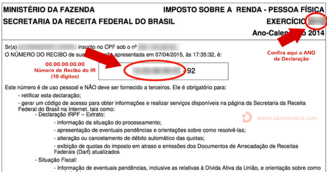 Código de Acesso Expirado no eSocial - Solução Passo a Passo Como localizar o número do recibo do imposto de renda