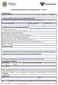 Restituição do valor pago a maior no site da receita federal