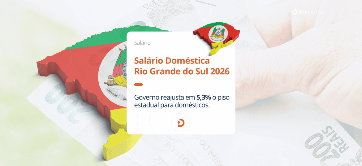 Salário Doméstica RS 2026 - reajuste foi de 5,35% para domésticos.